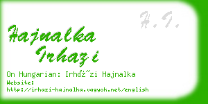 hajnalka irhazi business card